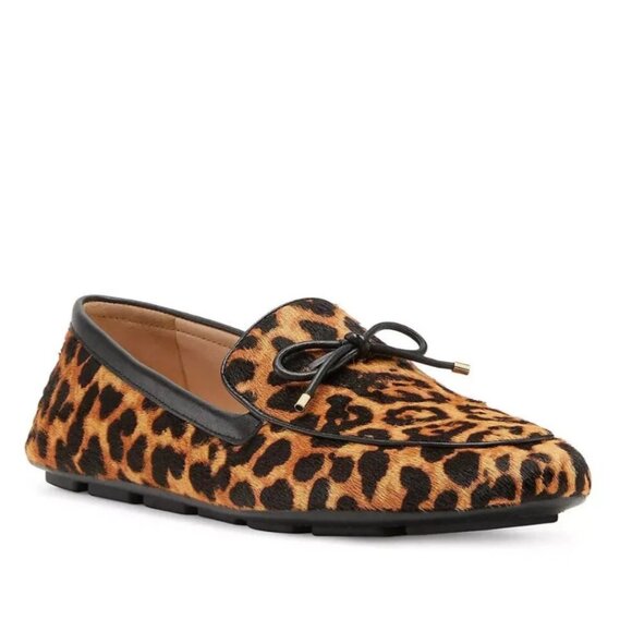 Stuart Weitzman Newport Driving Calf Hair Loafers Cheetah Print 6 - Picture 2 of 13